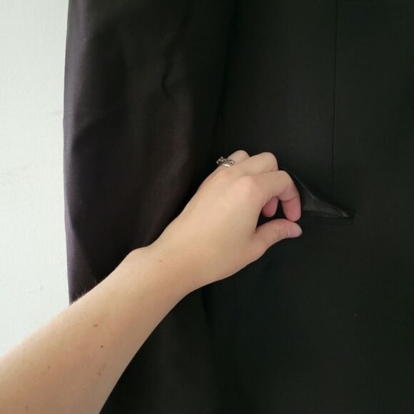 Black Suit Coat Kenneth Cole Select Large Formal - Picture 4 of 7